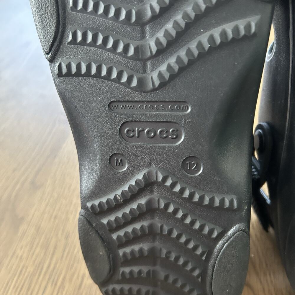 Crocs Men’s Classic All-Terrain Clogs Sandals Black Size 12 Adjustable Strap - Picture 13 of 15